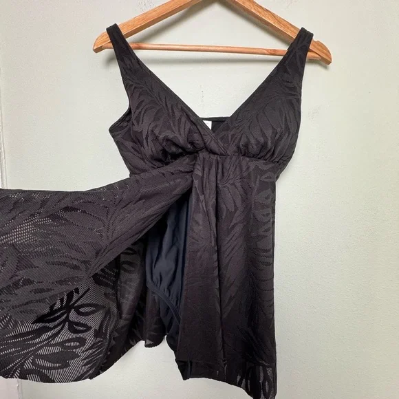NWT Swim Solutions Women's Tummy-Control Swim Dress Created for‎ Macy's Size 12 - Picture 8 of 12
